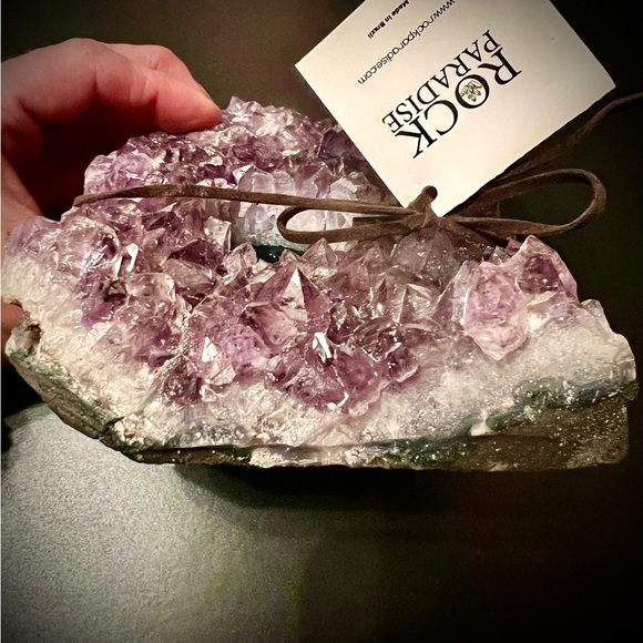 Amethyst Candle Holder “Rock Paradise” Hand-Crafted Authentic Made in Brazil NWT - Picture 9 of 12